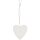 Räder Design Anhänger Lebkuchen-Stern – Porzellananhänger Weiß-Silber, 5,3 cm