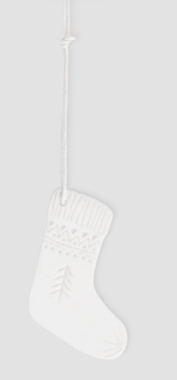 Räder Design Wintergarderobe Socke – Porzellananhänger Weiß, 5,2 cm