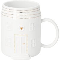 räder Tasse „Haus-Herz“ Weiß /...