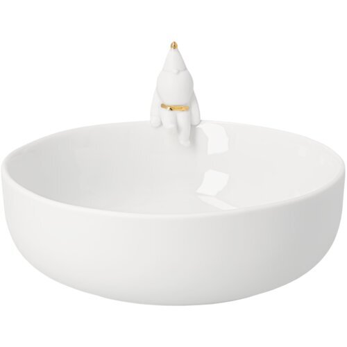 räder Santa Schale „Santas Tagträume“, Ø 14 cm – Weiß/Gold