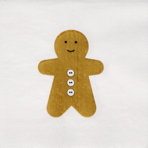 räder Wunderwelt Cocktailservietten „Lebkuchen“ 25 × 25 cm – 20 Stück