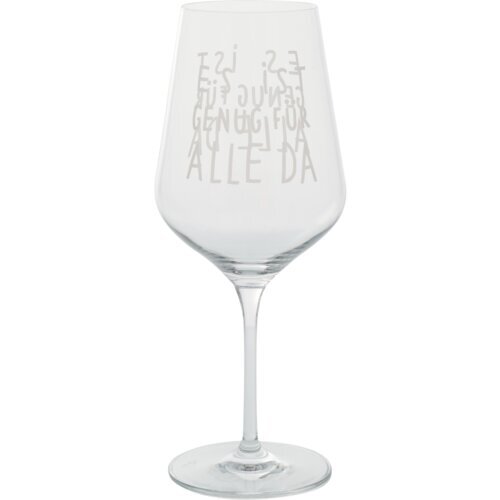 räder Weinglas „Es ist genug für alle da“, 550 ml – Transparent/Weiß
