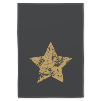 17;30 Geschirrtuch Goldener Stern Grau