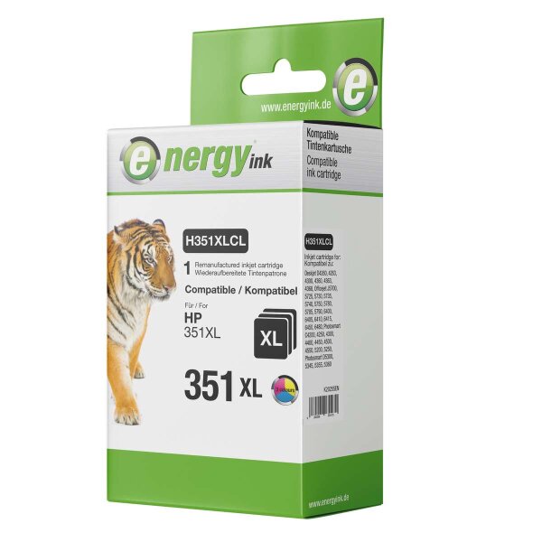 energy ink Tintenpatrone H351CL ersetzt HP CB338EE color Nr. 351 XL