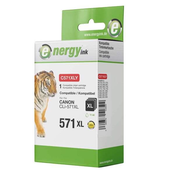 energy ink Tintenpatrone C571XLY ersetzt Canon CLI-571XL Y Yellow