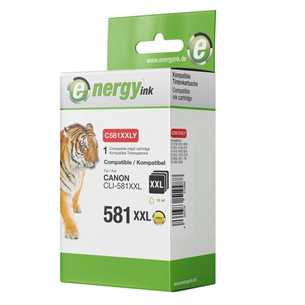 energy ink Tintenpatrone C581XXLY ersetzt Canon CLI-581 XXL Y Yellow
