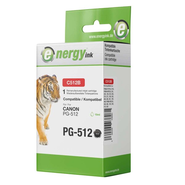 energy ink Tintenpatrone C512B XL ersetzt Canon PG-512 Black