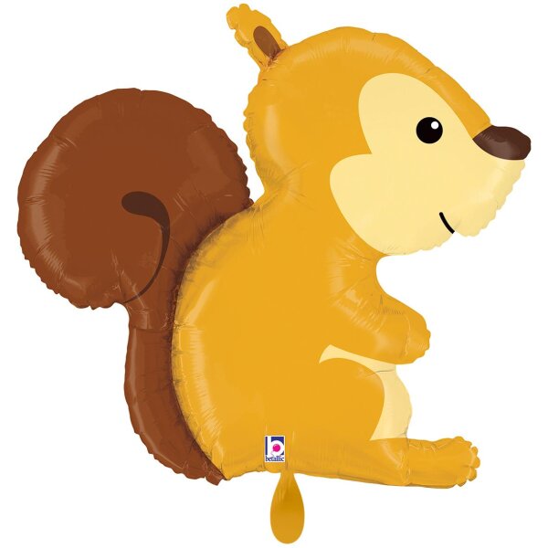 Grabo Folienballon XXL Eichhörnchen, 70 × 64 cm – Woodland Squirrel