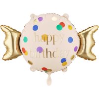 PartyDeco Folienballon Bonbon „Happy...