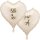 PartyDeco Folienballon-Set Herzen „Alles Liebe zur Hochzeit“, 45 cm, 2 Stück