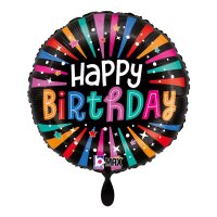 Grabo Folienballon „Happy Birthday“ Schwarz,...
