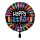Grabo Folienballon „Happy Birthday“ Schwarz, 46 cm