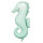 PartyDeco Folienballon XXL Seepferdchen, 47 × 98 cm – Grün