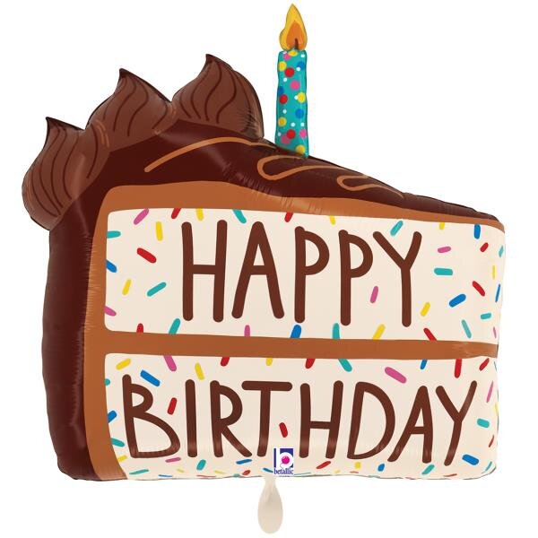 Grabo Folienballon XXL Schokotorte „Happy Birthday“, 71 × 60 cm