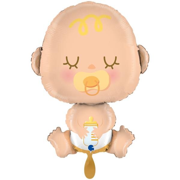 Grabo Folienballon XXL Baby mit Schnuller, 44 × 57 cm