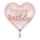 Grabo Folienballon Herz „Happy Birthday“, 46 cm – Pink
