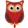 Grabo Folienballon XXL Eule „Woodland Owl“, 43 × 53 cm