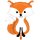 Grabo Folienballon XXL Fuchs „Woodland Fox“, 53 × 70 cm