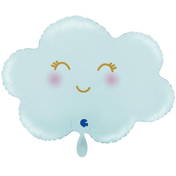 Grabo Folienballon XXL Wolke, 62 × 45 cm – Satin Pastellblau