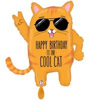 PartyDeco Folienballon Happy Birthday 46 cm – Schwarz/Gold