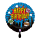 PartyDeco Folienballon Happy Birthday 46 cm – Schwarz/Gold
