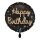 PartyDeco Folienballon Happy Birthday 46 cm – Schwarz/Gold