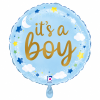 GRABO Folienballon It’s a Boy, rund 46 cm –...
