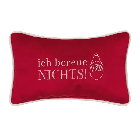 PAD PETITE Dekokissen &bdquo;nichts&ldquo; 18 &times; 32 cm &ndash; Pure Red