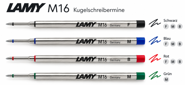 LAMY M16 Kugelschreibermine – verschiedene Farben & Strichstärken
